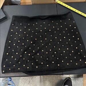 Pink Lily Classic Studded Black Mini Skirt size 3x